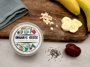picture of baby food organic, banana chia pudding